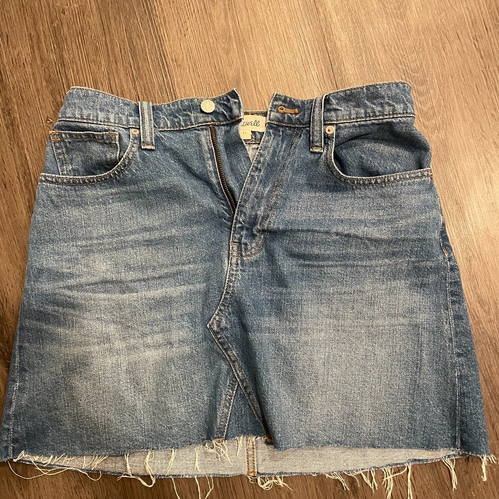 Madewell Blue Casual Mini Skirt